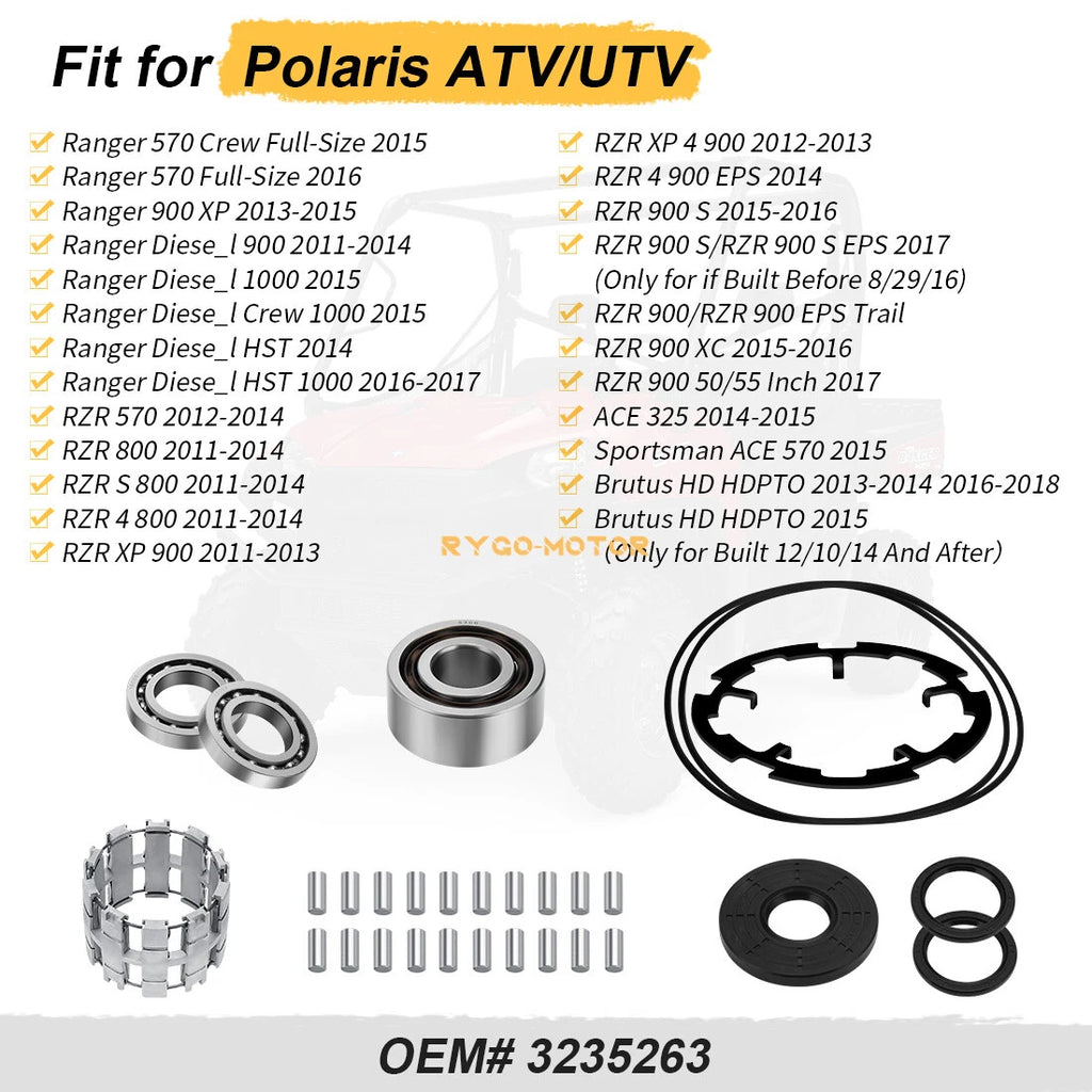 Complete Front Differential Rebuild Kit for Polaris RZR 800 (2008–2010)
