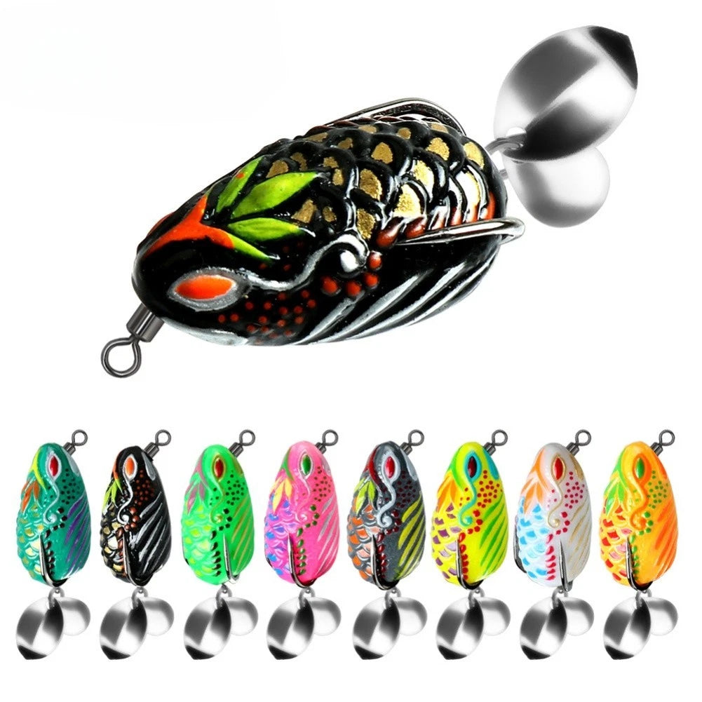 Fishing Bait Thunder Frog Soft Frog Lure with Double Hooks (3.5cm)