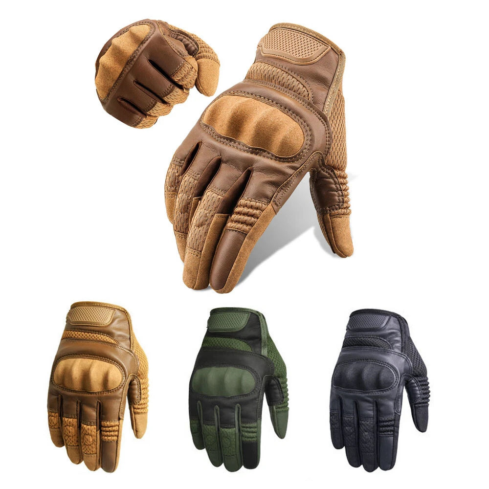 1 Pair Tactical Anti-Slip Gloves for Motorcycle Riding Touchscreen