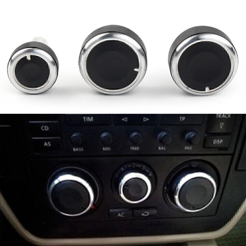3X A/C Switch Panel Control Knob for VW Golf MK4, Passat B5, Bora (1998–2006)
