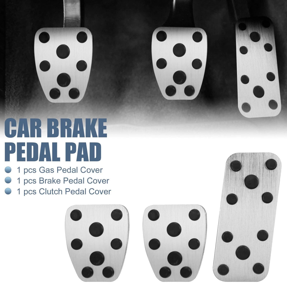 Pedal Cover Kit for Gas Brake Clutch Pedals Replacement for Subaru Impreza (2012–2023)
