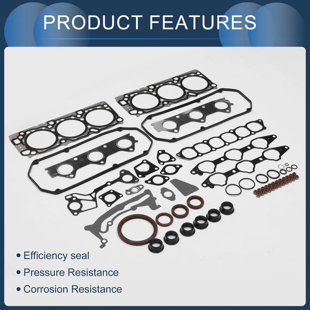 Cylinder Head Gasket Kit Replacement for Mitsubishi 6G72 6G72T (1990–2000)