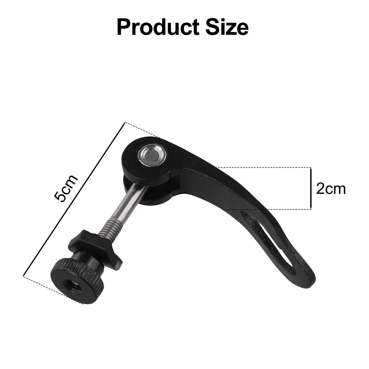 Aluminum Alloy Bike Seatpost Clamp M5 Thread - Black