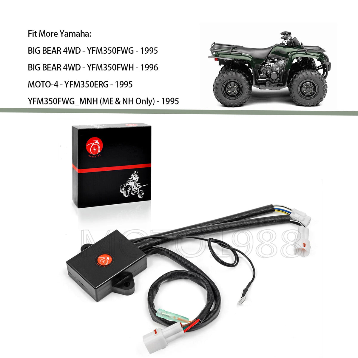 Igniter CDI Box for Yamaha Big Bear YFM350FW 4WD (1995–1996)