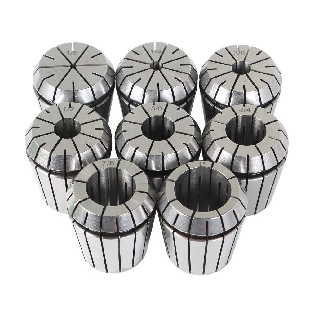 10-Piece #40 ER-40 Spring Collet Chuck for Precision Machining
