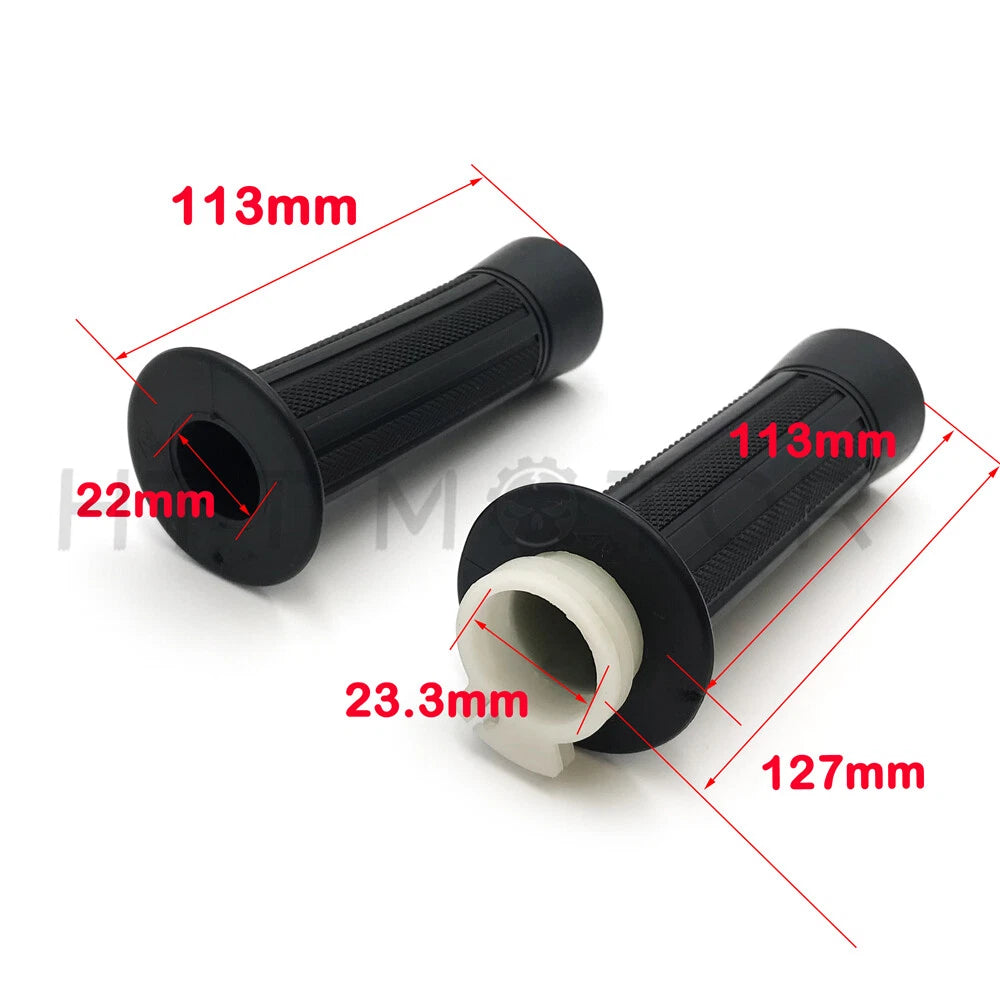 2X Rubber Handlebar Hand Grips for Motorcycle Cafe Racer (Fits )