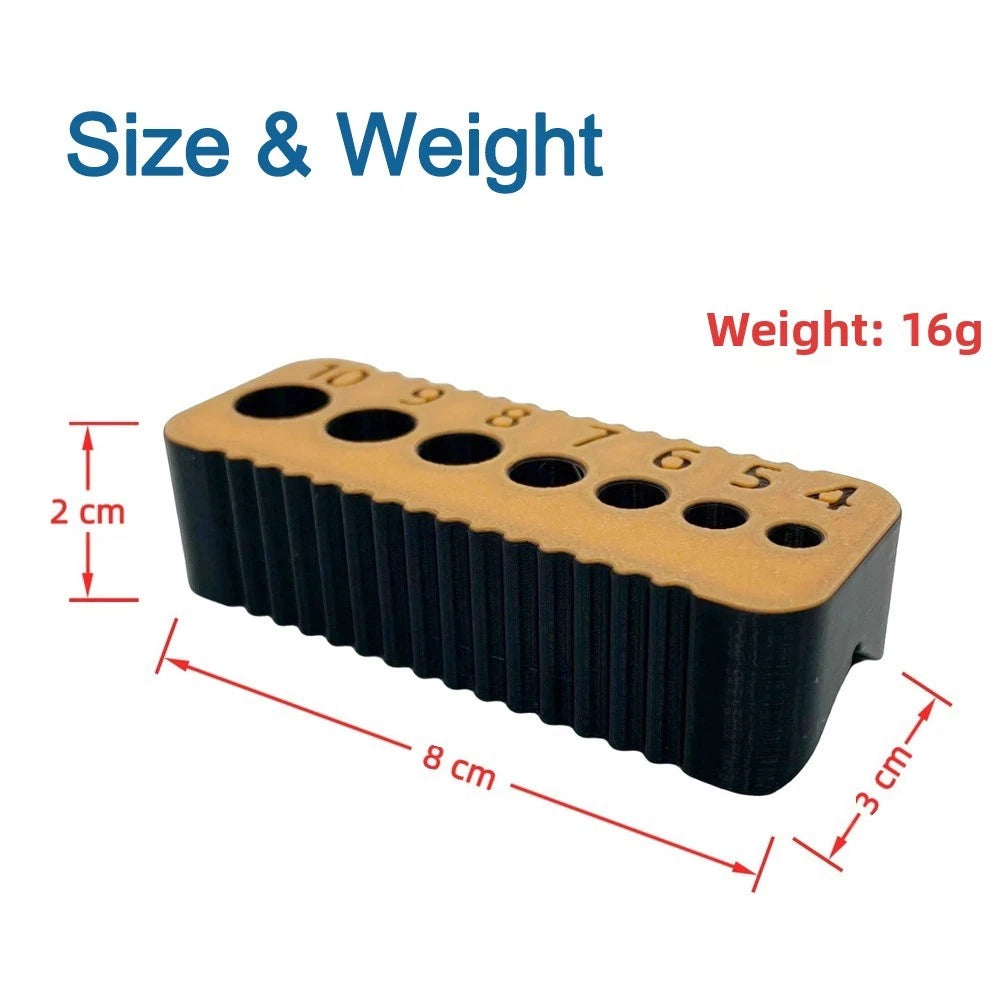 Drilling Guide with VShape Groove and 17 Hole Sizes for Accurate Drilling