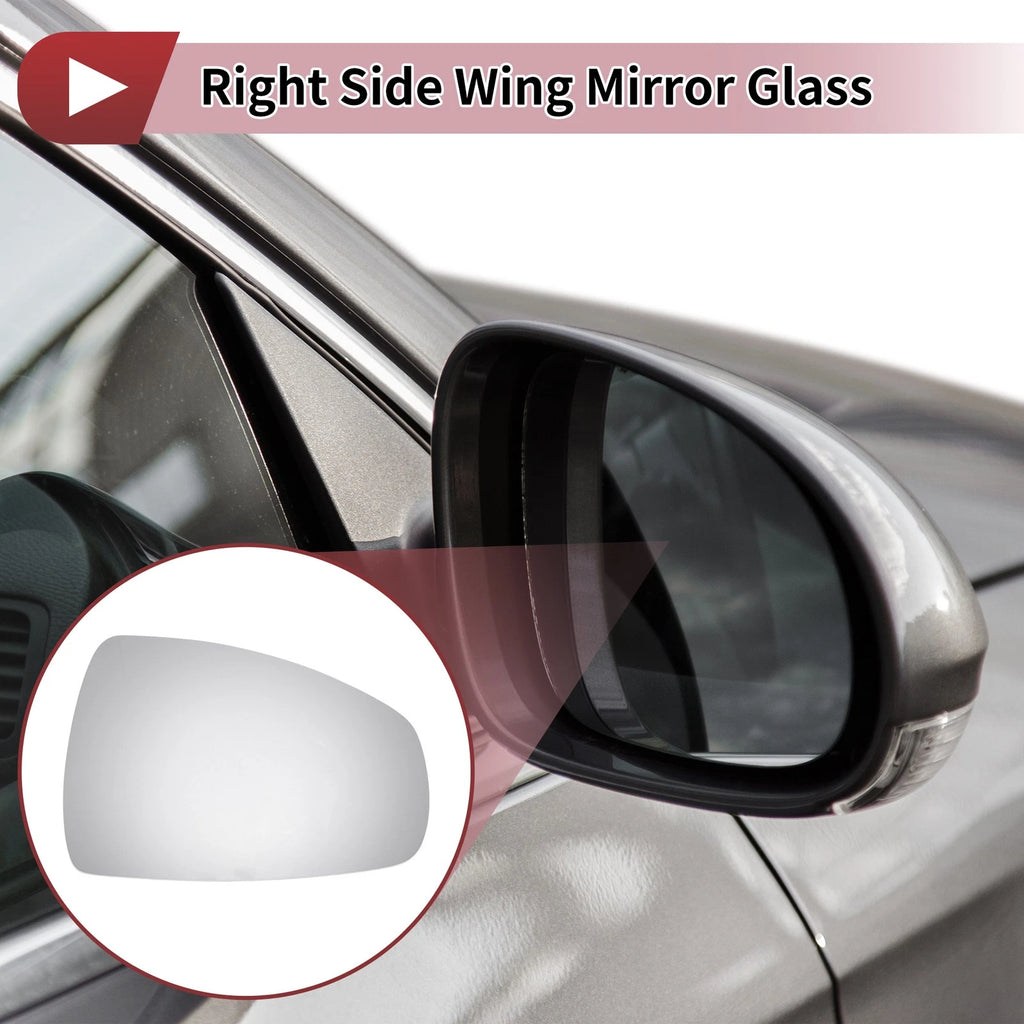 Right Side Wing Mirror Glass Replacement for Audi A1 (2010–2018)