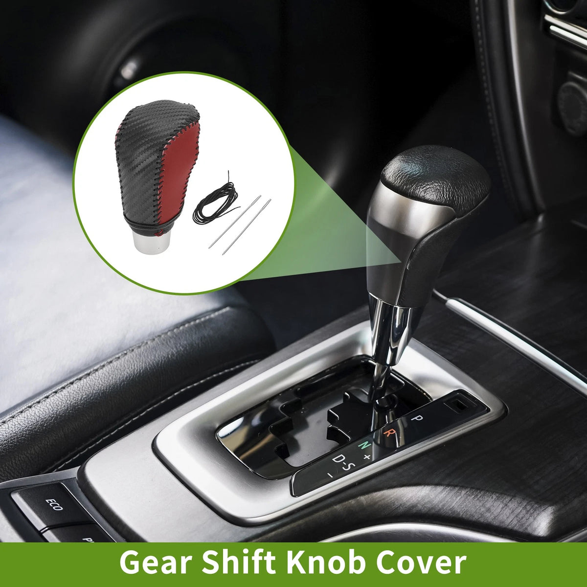 Gear Shift Knob Cover Replacement for Honda Civic (2016–2021) Carbon Fiber
