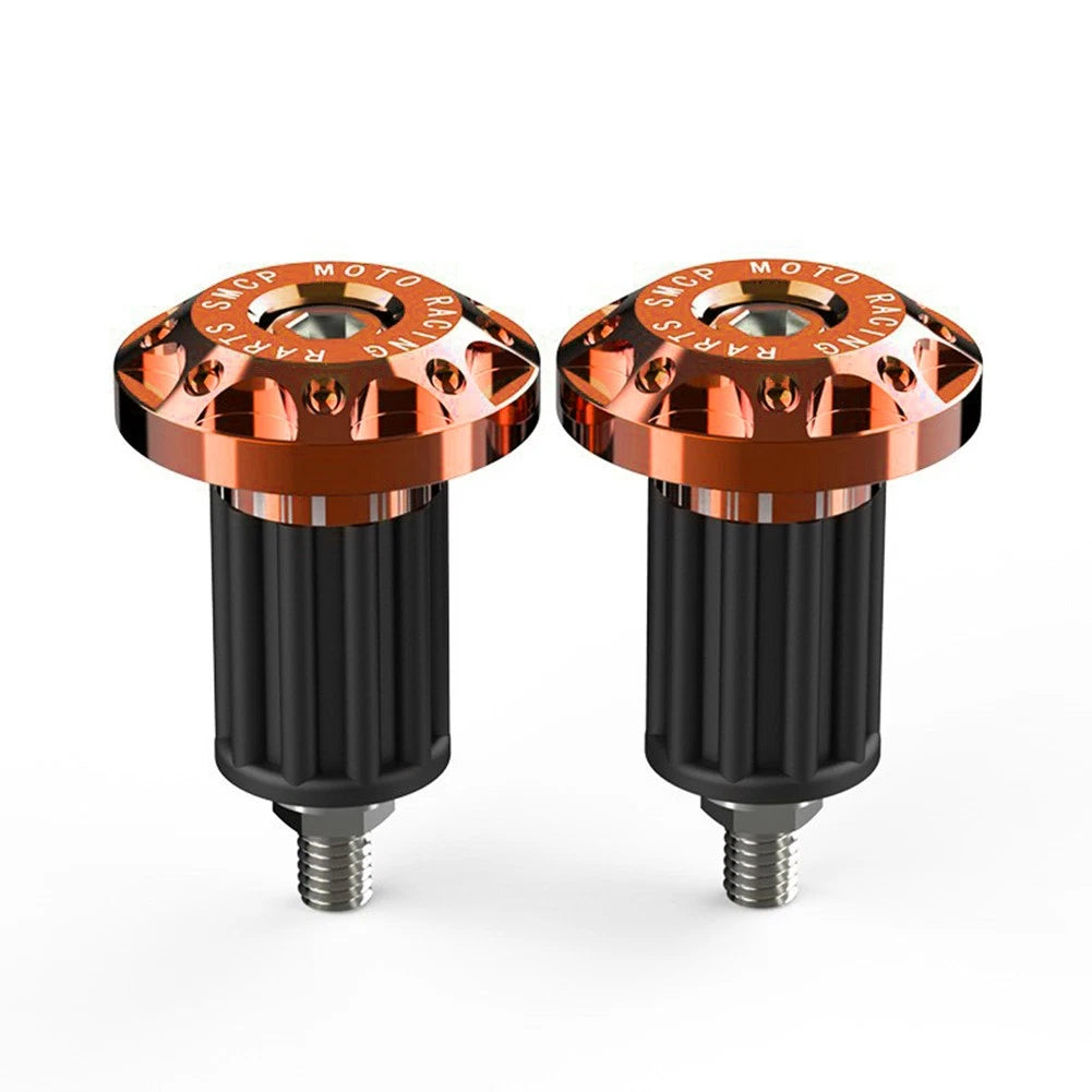 7/8'' Dirt Bike Handlebar Grips Set of 2 - Orange End Cap Plugs
