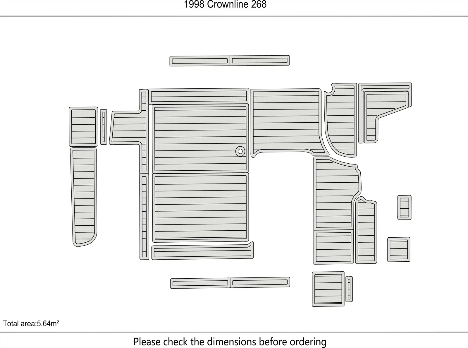 EVA Foam Pad Flooring Mat for Crownline 268 (1998)