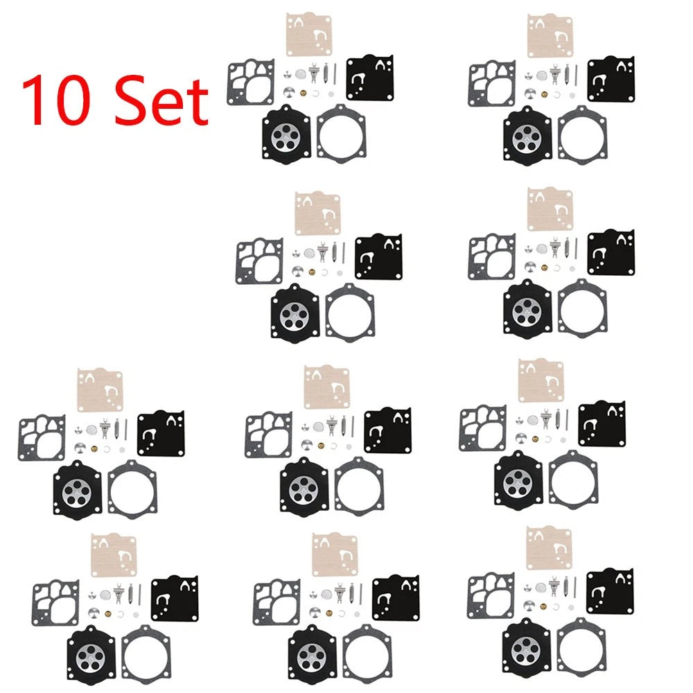 Set of 10 Carburetor Repair Kits for Walbro K12-WG K15-WJ K12-WJ Chainsaw