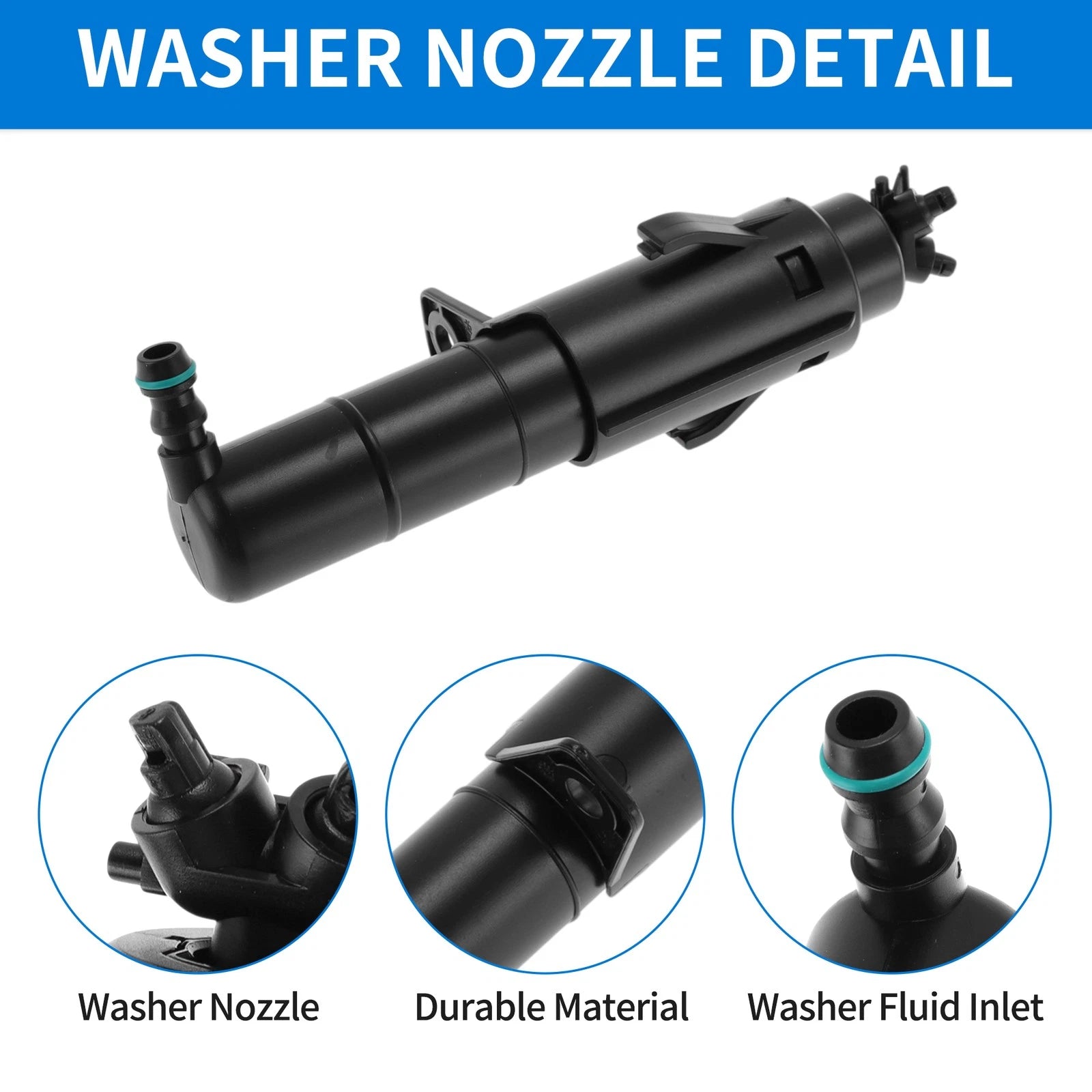 Headlight Washer Nozzle Left Right Replacement for Volkswagen Golf MK6 (2009–2014)