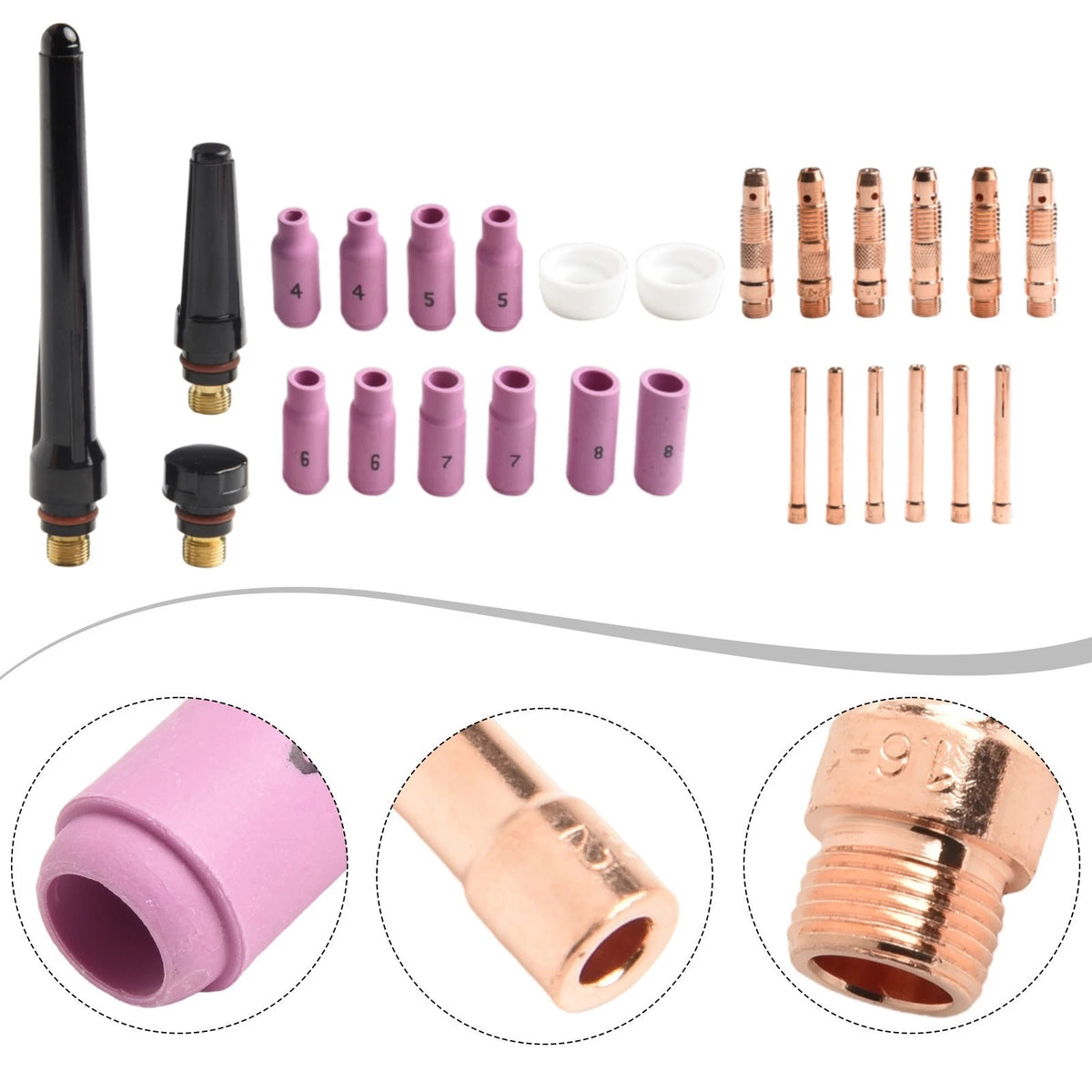 27-Piece TIG Welding Accessory Set for