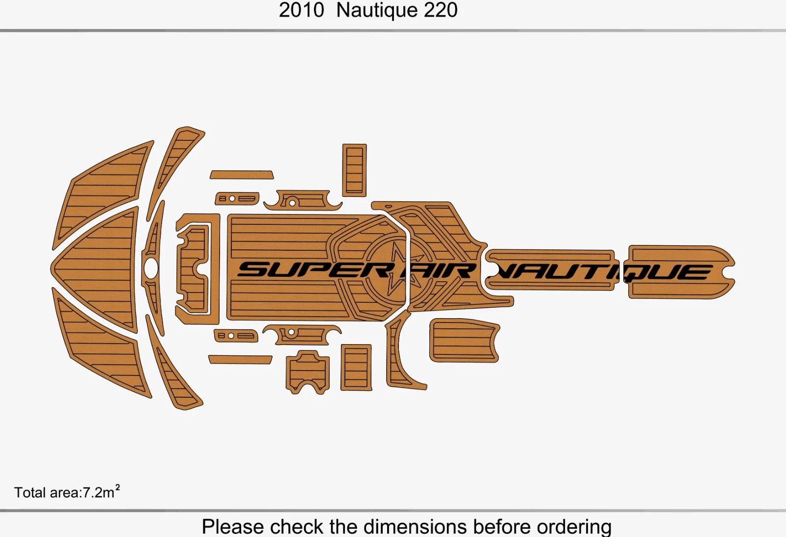 Swim Platform EVA Pads for Nautique 220 Super Air (2010)