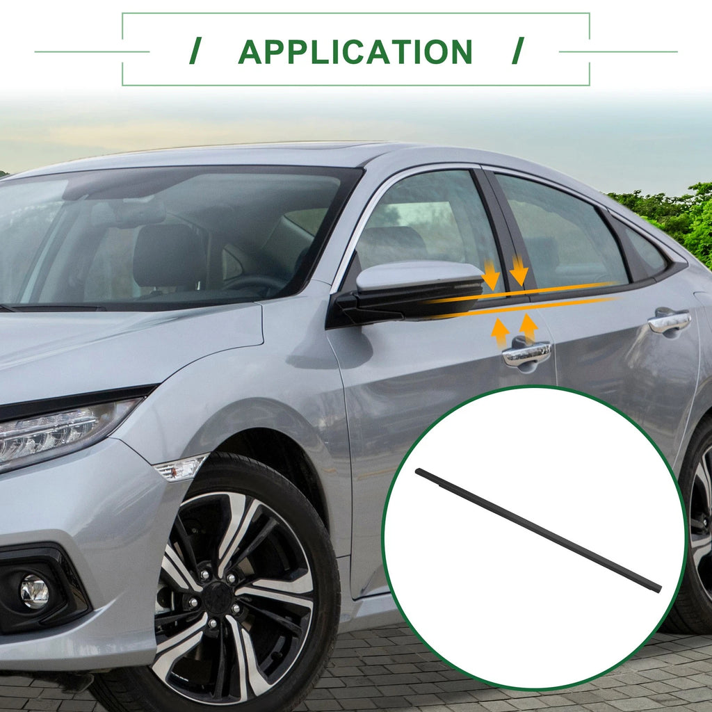 2pcs Front Left Right Window Weatherstrip Seal Replacement for Honda Civic (2006–2011)