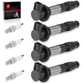 Set of 4 Ignition Coils & Iridium Spark Plugs for Suzuki GSX-R600 (2008–2023)