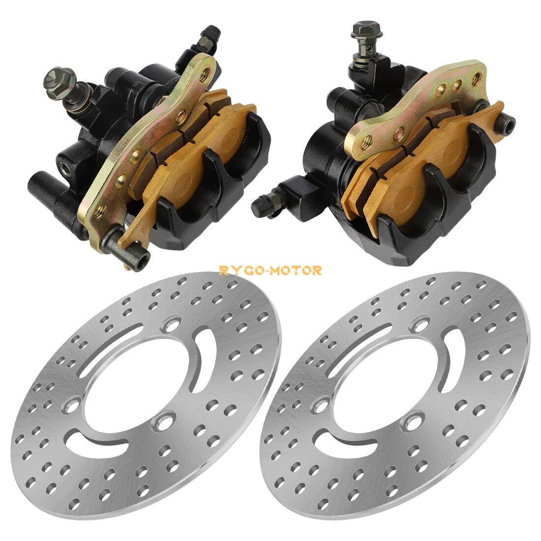 Front Brake Calipers & Rotors for Kawasaki Bayou 400 4x4 (1993–1999)