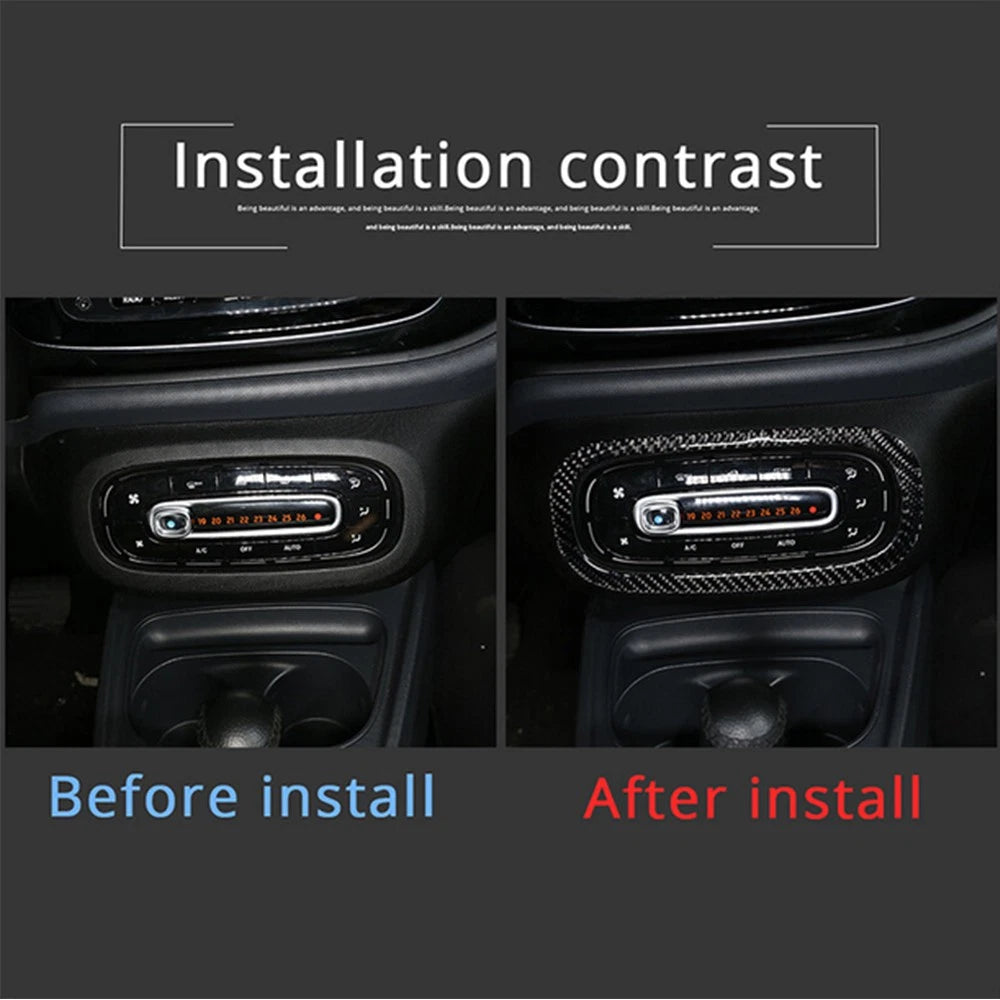 Carbon Fiber Central Console Trim for Mercedes-Benz Smart (2016–2021)