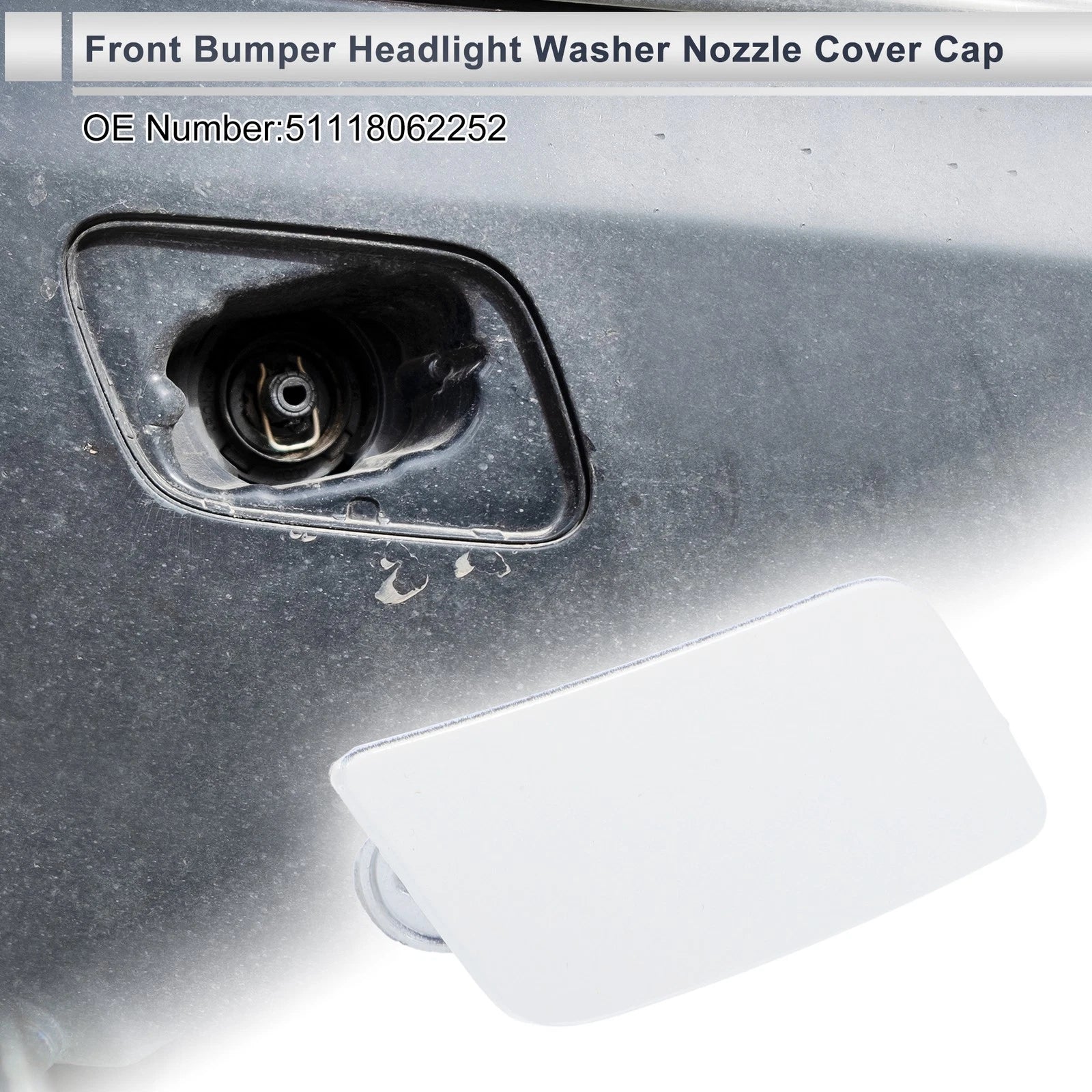 Front Right Headlight Washer Nozzle Cover Cap for BMW 335i GT (2014–2018)