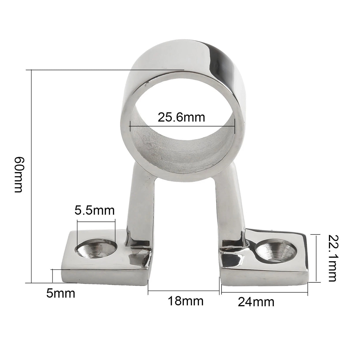 Boat Frame Rail Mount for Marine Applications (25mm Diameter)