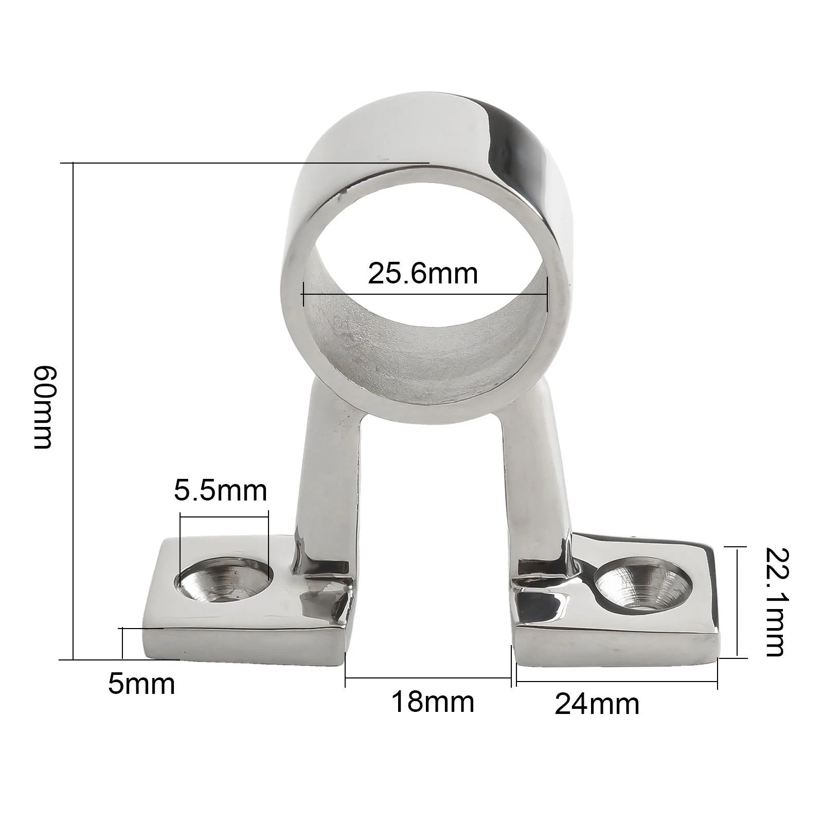 Boat Frame Rail Mount for Marine Applications (25mm Diameter)