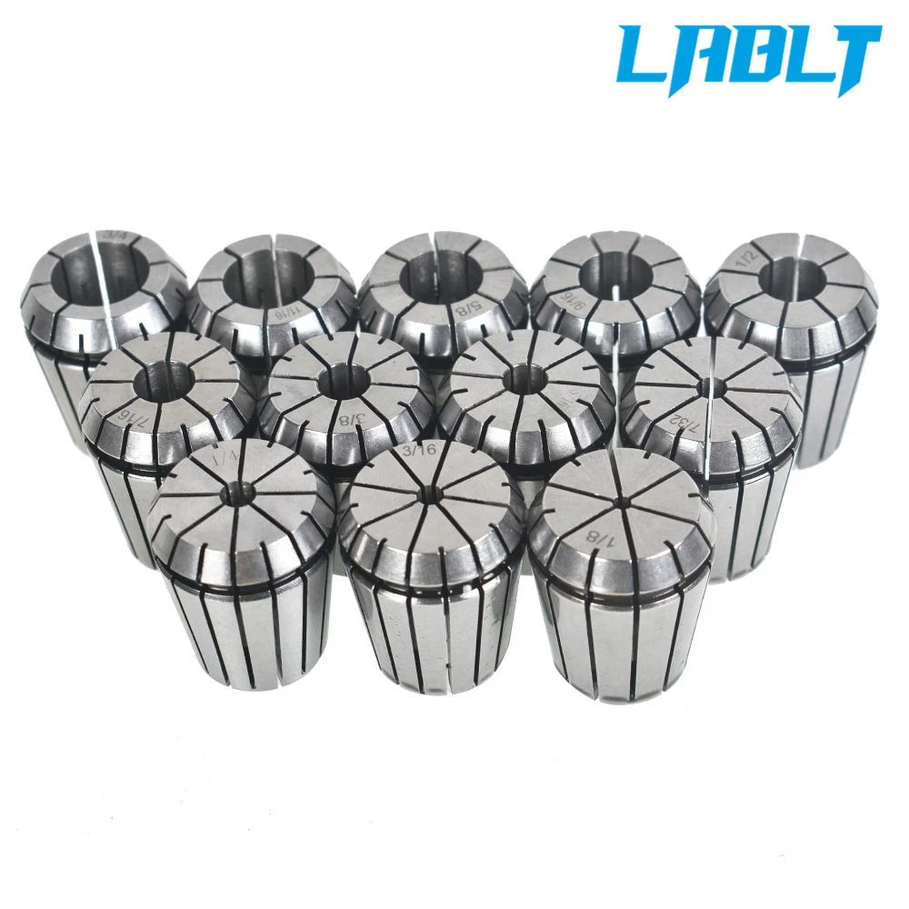 12Pcs ER32 Spring Collet 1/8"-3/4" for CNC Lathe Engraving Machine