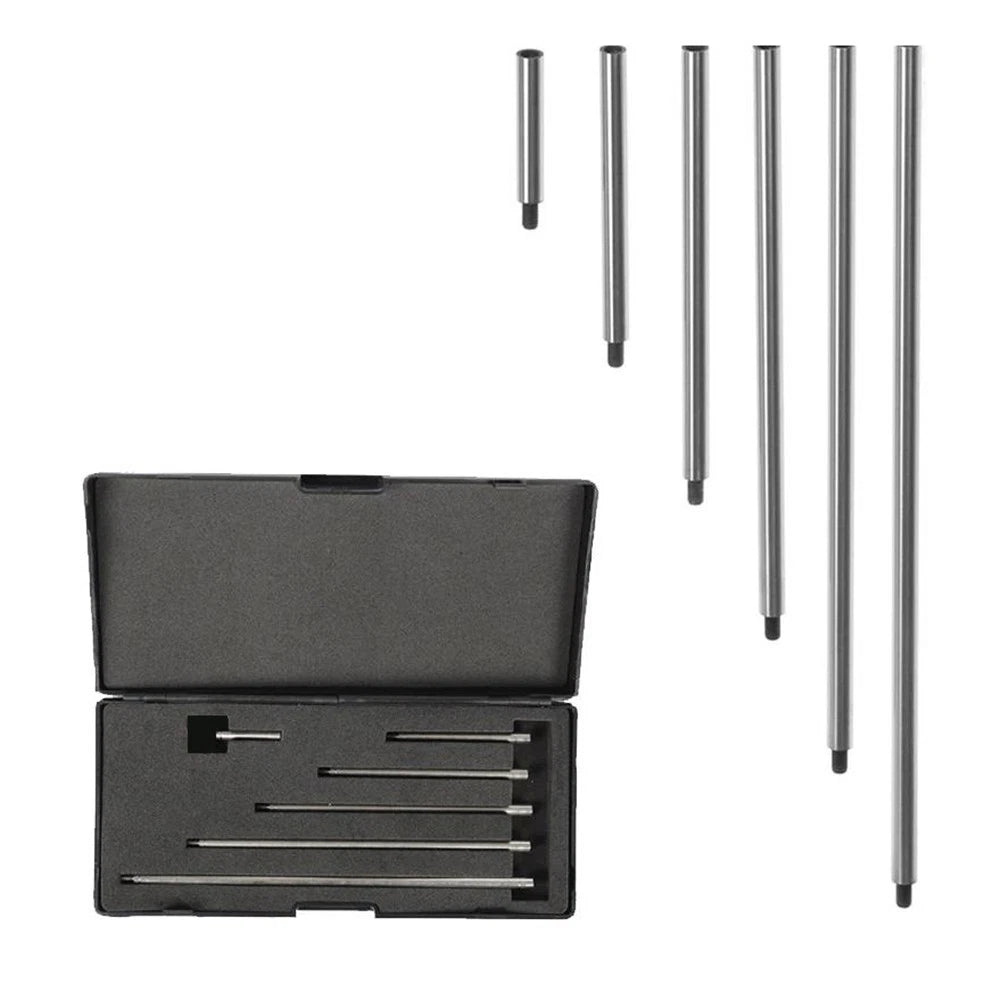 6-Piece Dial Indicator Extension Rod Kit 25mm to 152mm for Automotive Use
