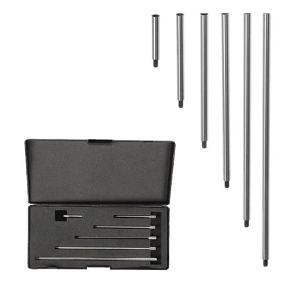 6-Piece Dial Indicator Extension Rod Kit 25mm to 152mm for Automotive Use