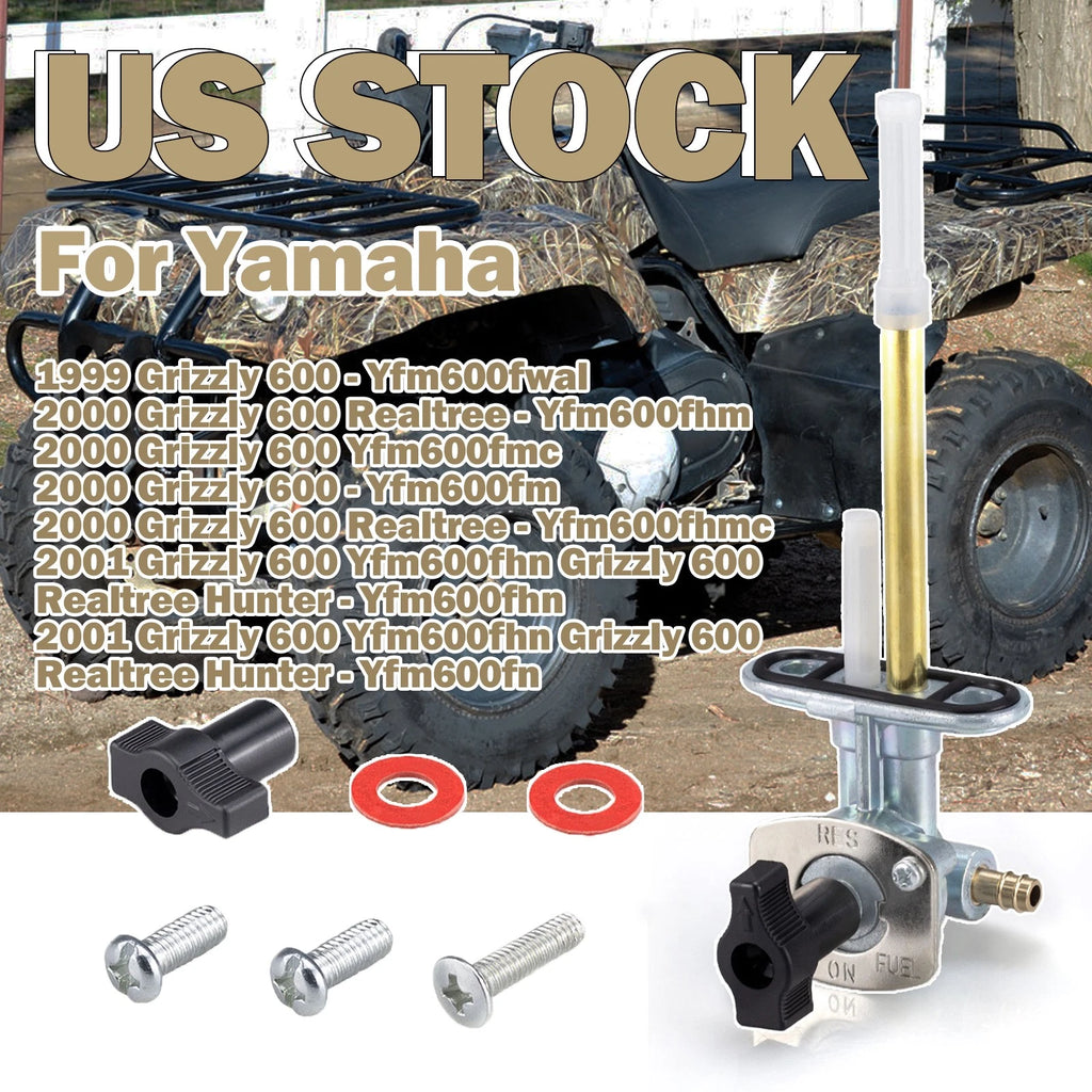 Fuel Valve Petcock & Lever for Yamaha Grizzly 600 YFM600 (1999–2001)