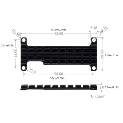 Aluminum Heatsink Kit for Raspberry Pi Zero/Zero 2 W (DIY)