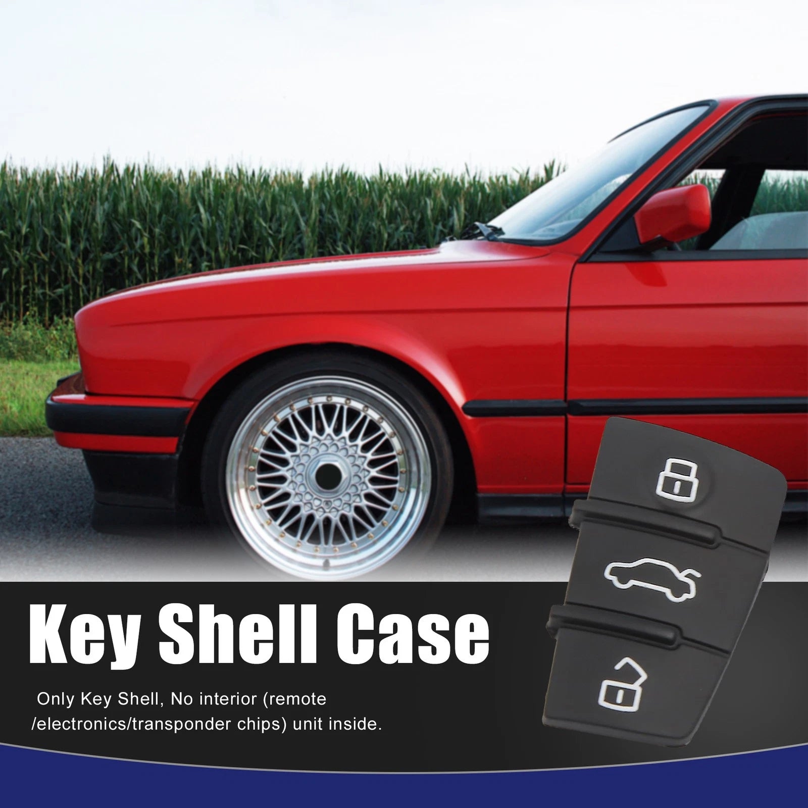 Car Key Button Rubber Pad Cover 3 Button for Audi A4 (2000–2015)
