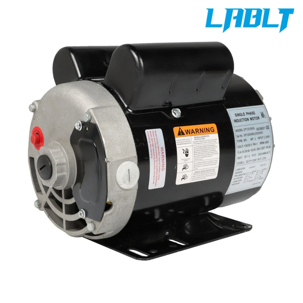 Air Compressor Electric Motor 3HP 3450RPM 56Frame 1Phase 115/230v 5/8"