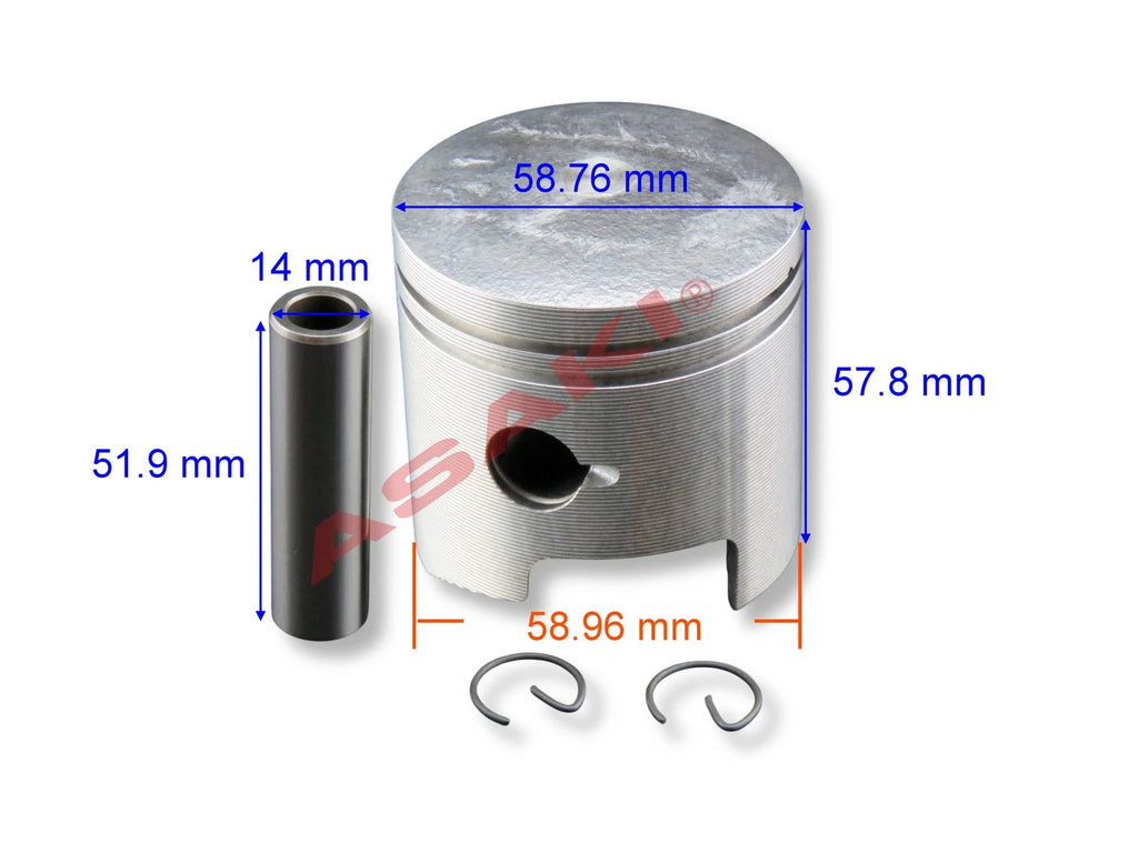 Piston Kit STD + Piston Ring 2mm for Suzuki DT9.9 DT15 (No Years Specified)