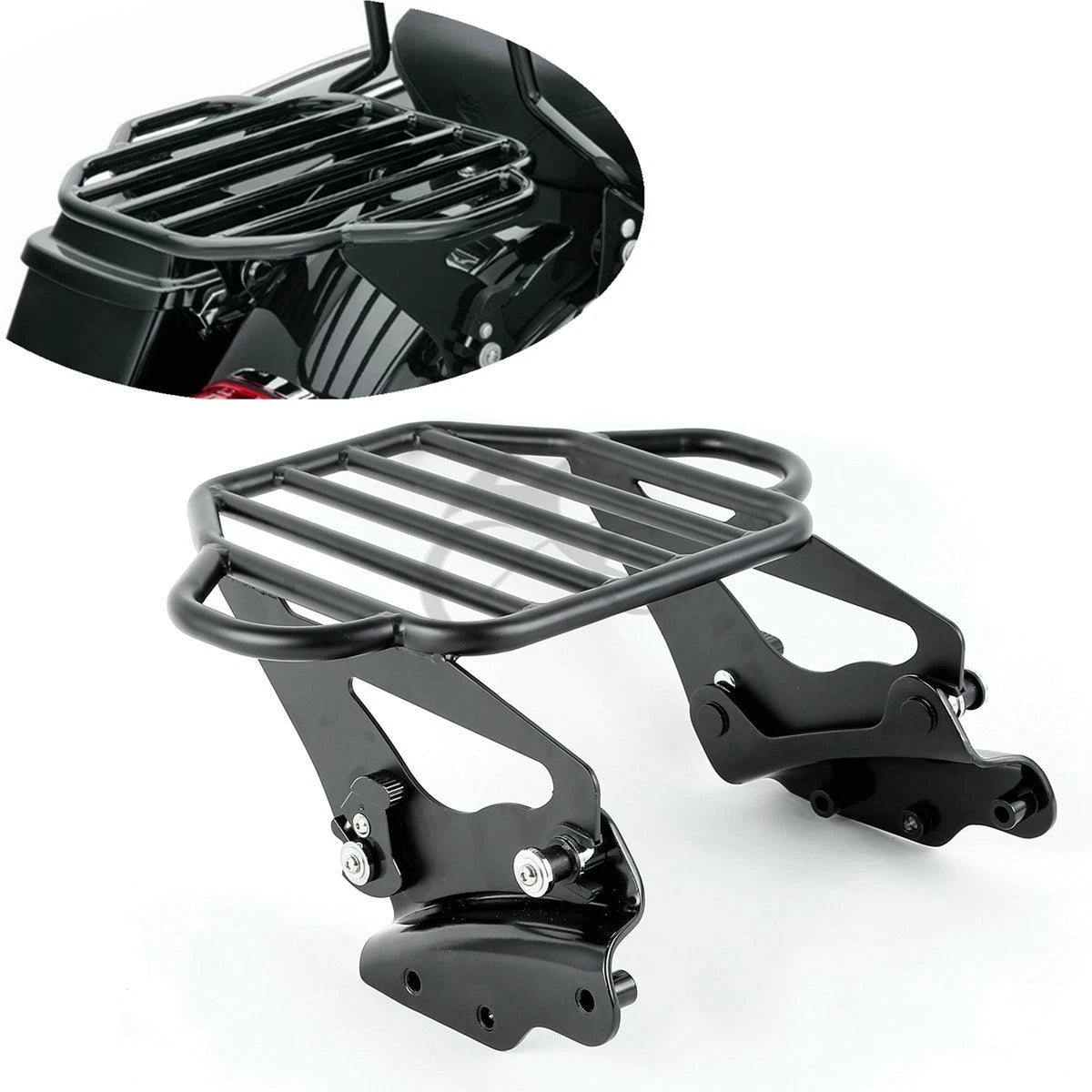 Luggage Rack & 4 Point Docking Hardware Kit for Harley Road Glide (2009–2013)