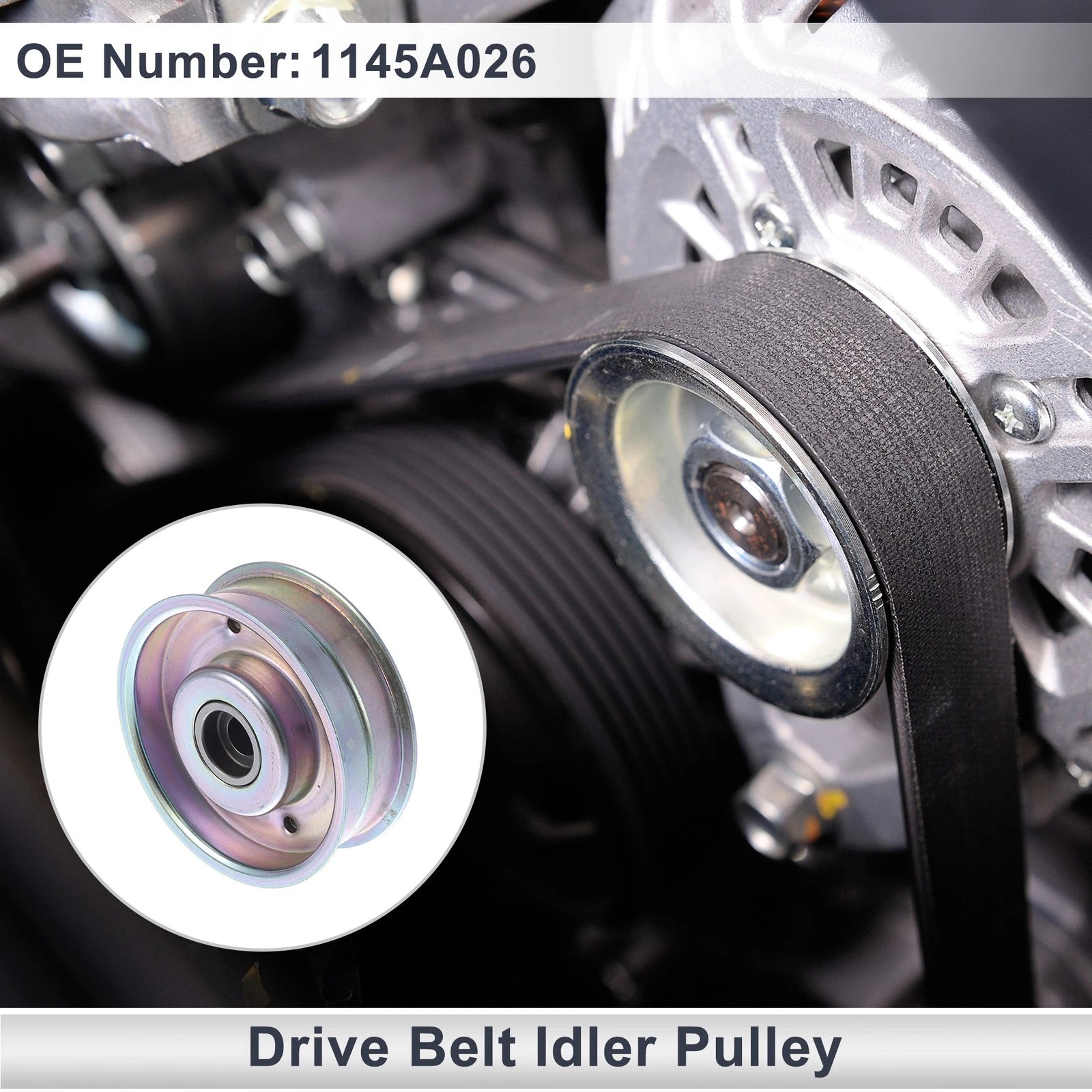 Drive Belt Idler Pulley for Mitsubishi Outlander (2007–2020) Replacement 1 Pc
