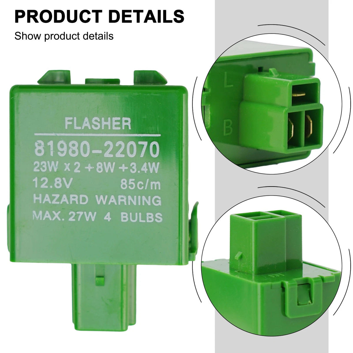 Fitment Turn Signal Flasher Relay for Toyota Material Plastic