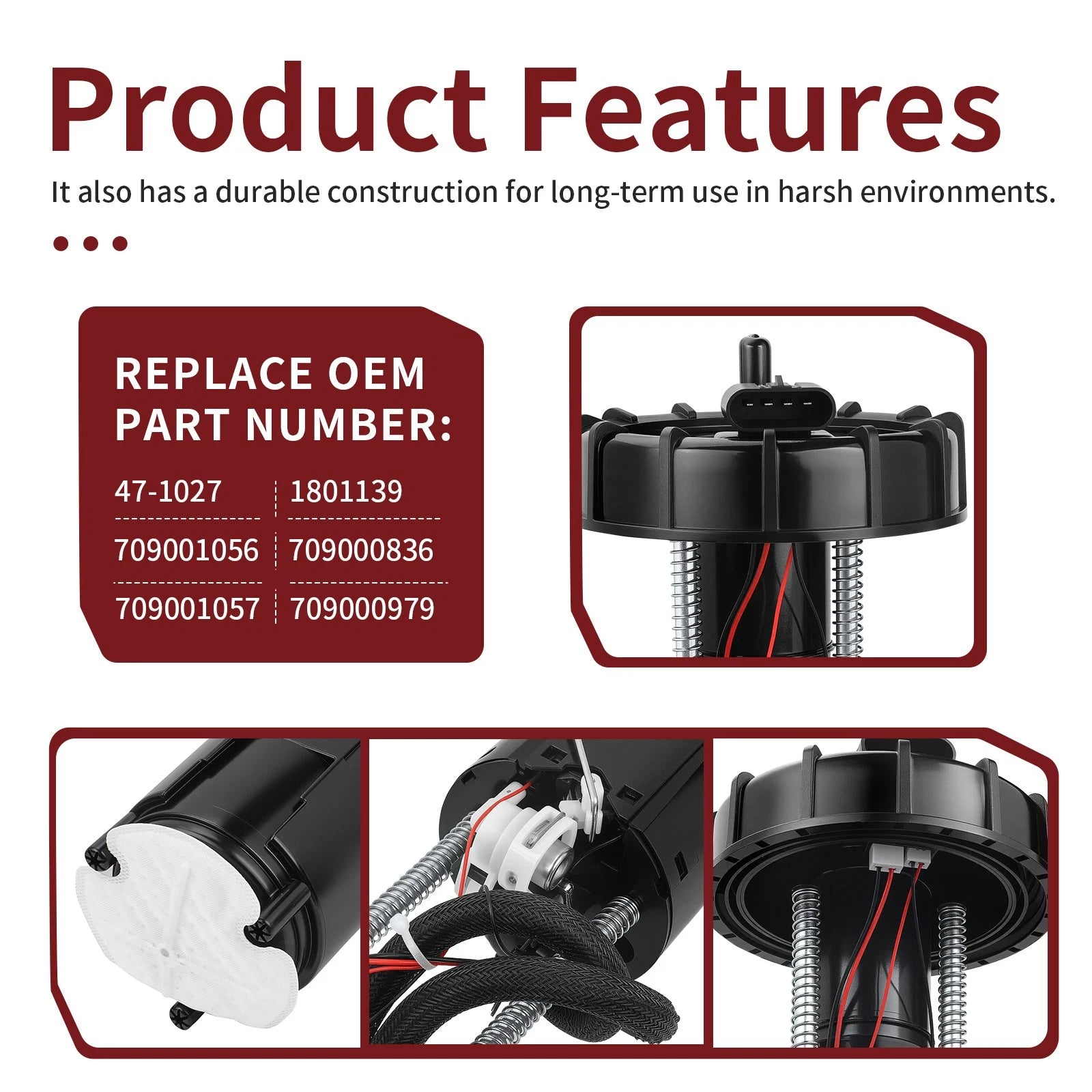 Fuel Pump Assembly 709001057 for Can-Am Maverick X3/X3 Max Turbo (2017–2018)