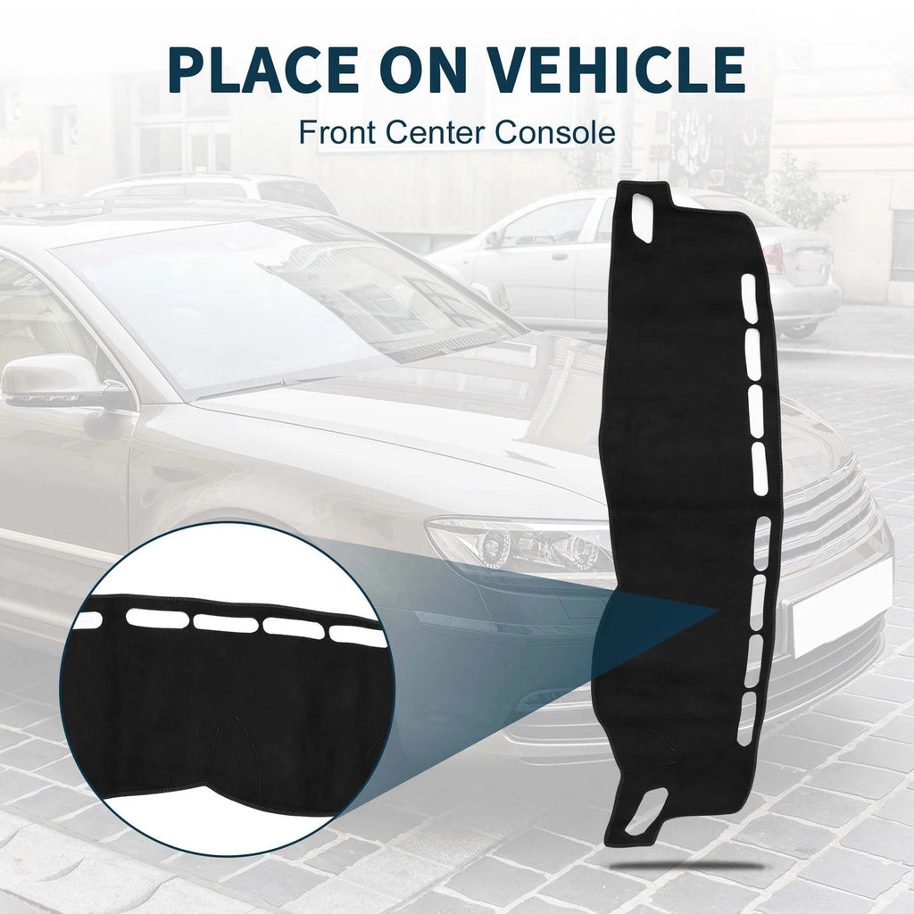Dashboard Dash Cover Mat for Volkswagen T-ROC 2018–2023 Sun Protector Pad Black