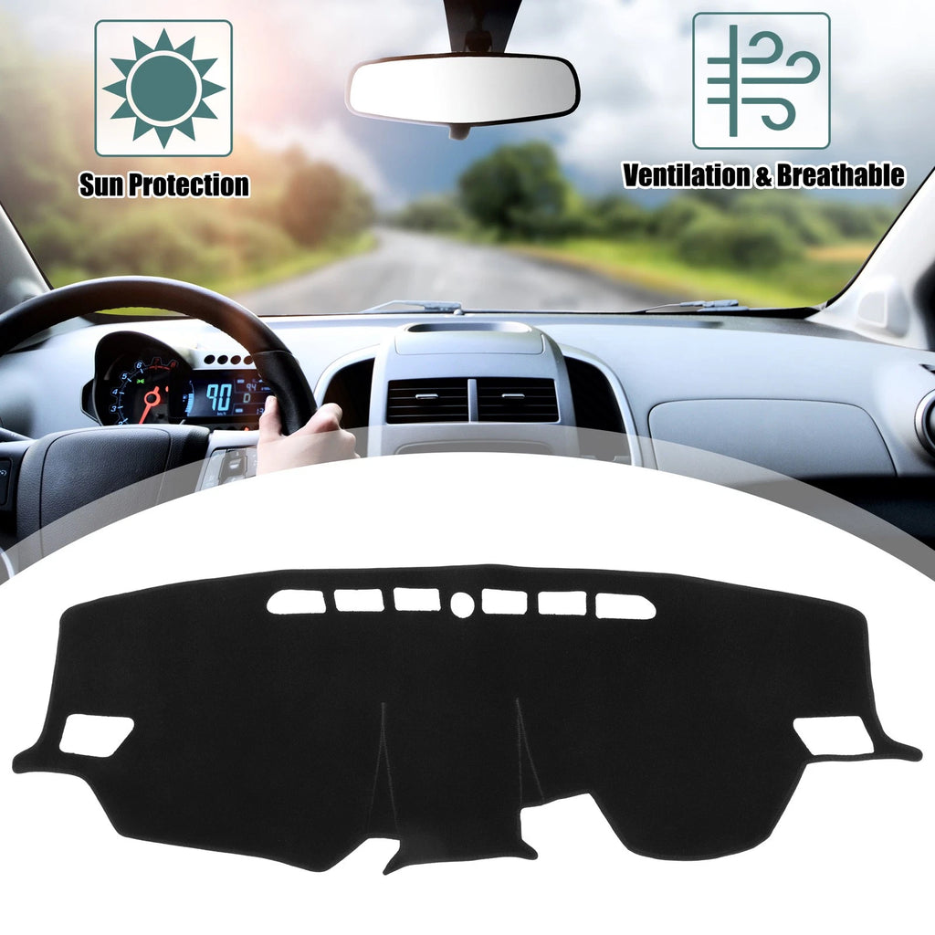 Dashboard Cover Black Polyester Mat Protector for Toyota Rize (2019–2023)
