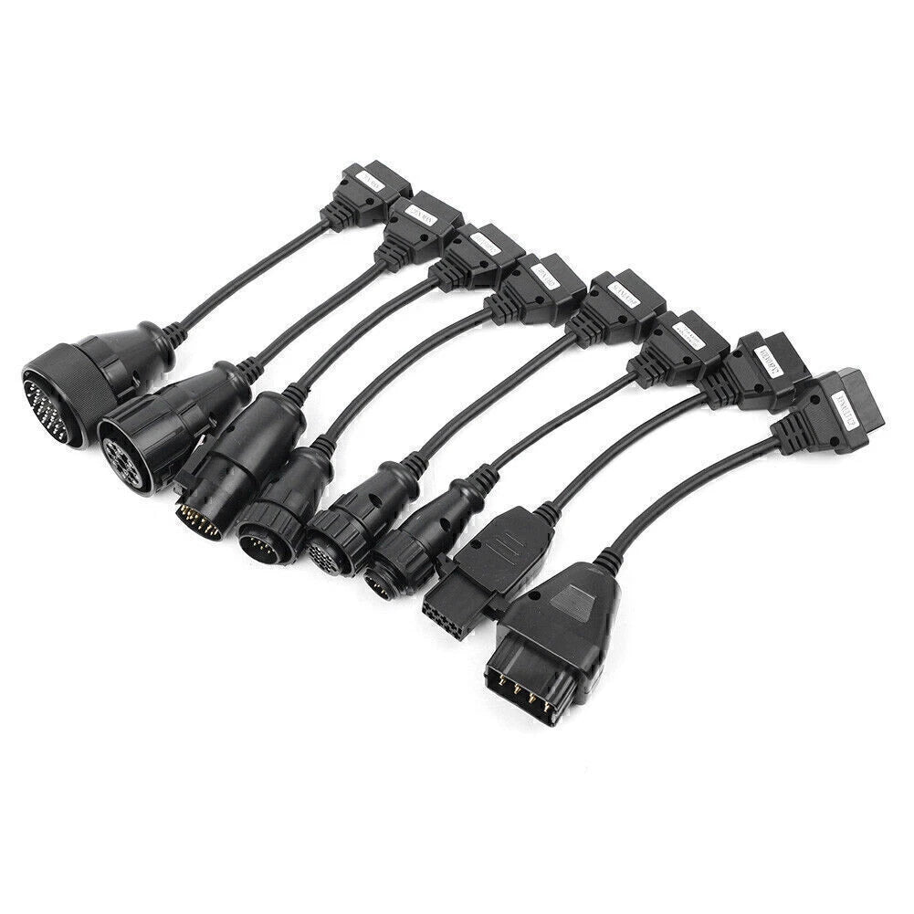 Set of 8 OBD2 Pro Car Diagnostic Tool Adapter Connectors for Truck