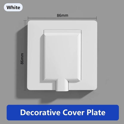 PC 86mm Concealed Wall Socket Sticky Mount Option