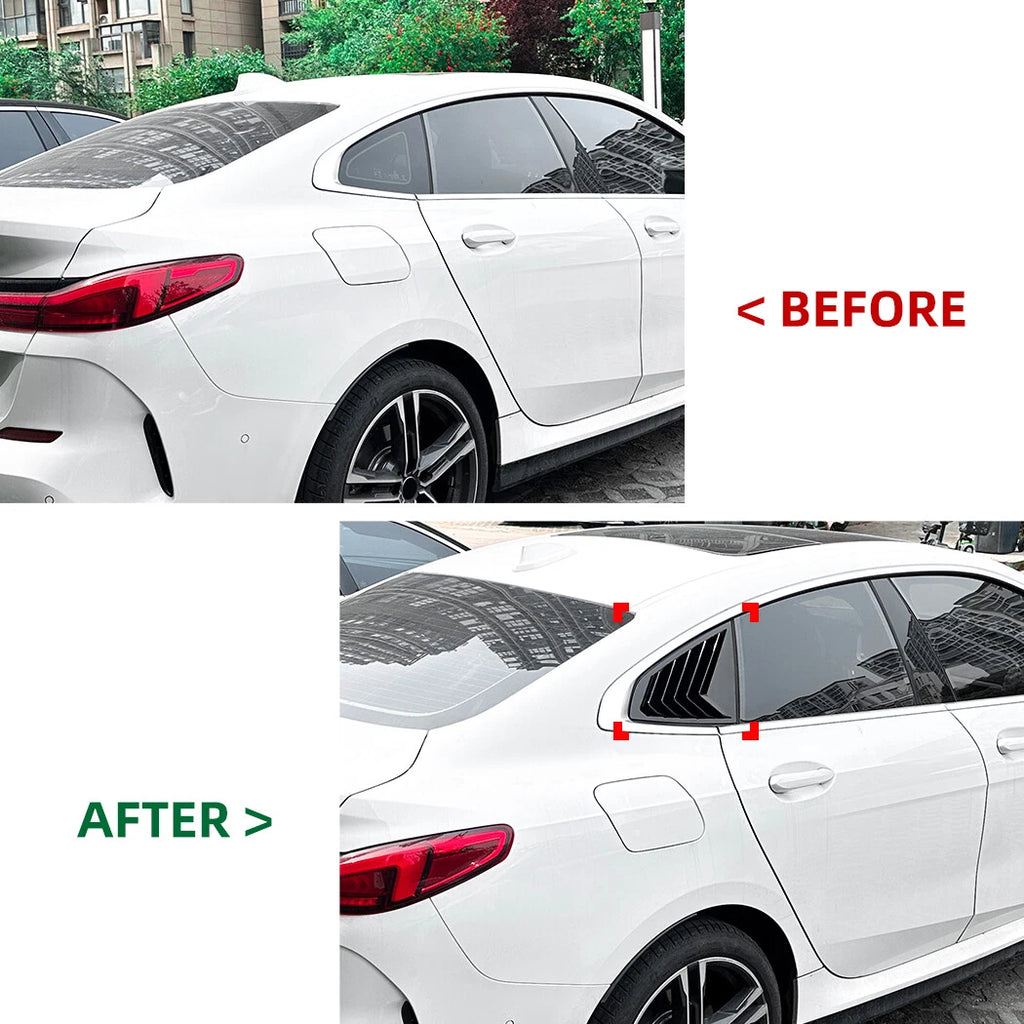 Gloss Black Rear Window Duct Louver Vent Covers for BMW 2-Series F44 (2020–2023)