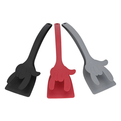 3X Nylon Flip Spatula Tongs Set for Kitchen Cooking Tool