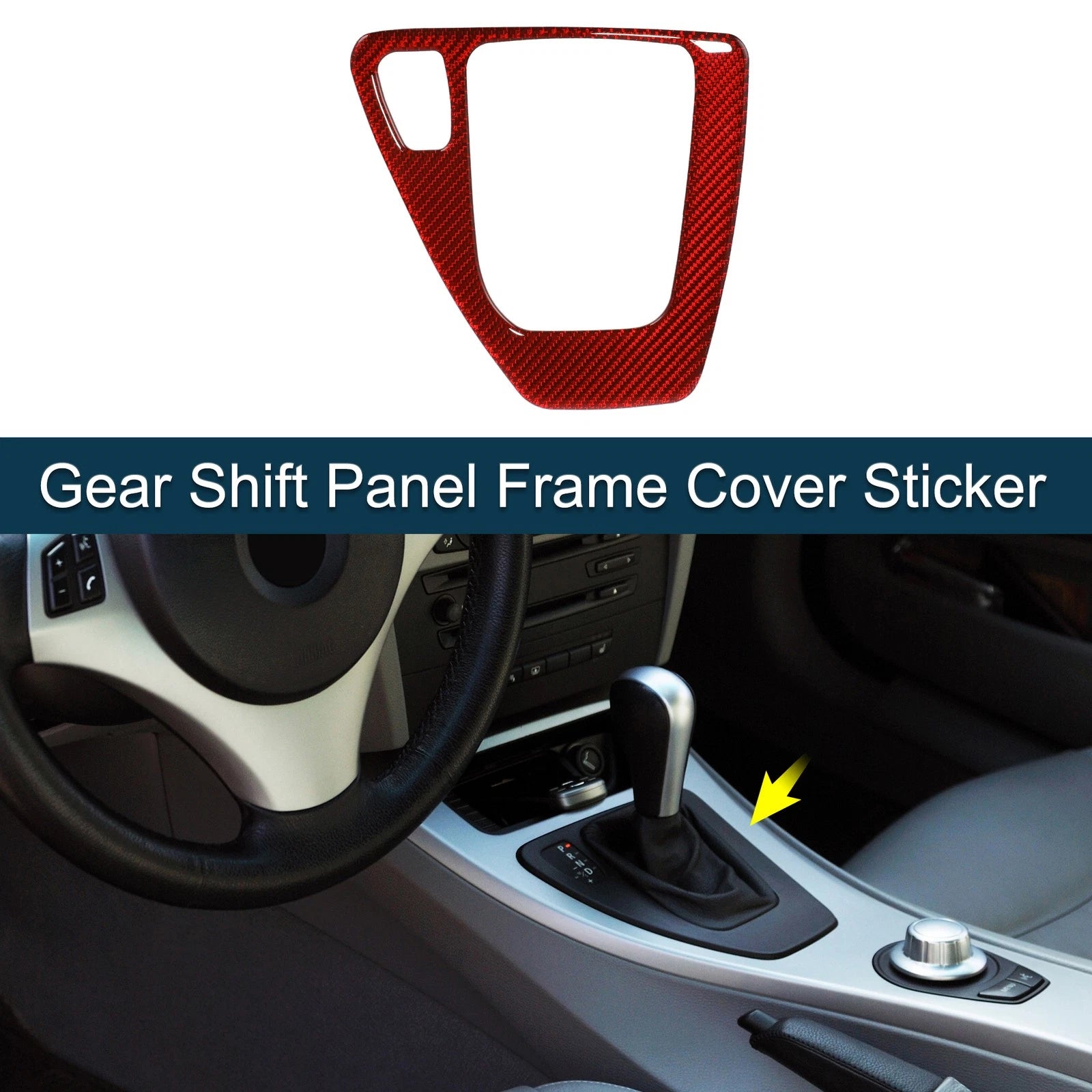 Gear Shift Panel Frame Cover Sticker for BMW 3 Series E90 E92 E93 (2005–2012)