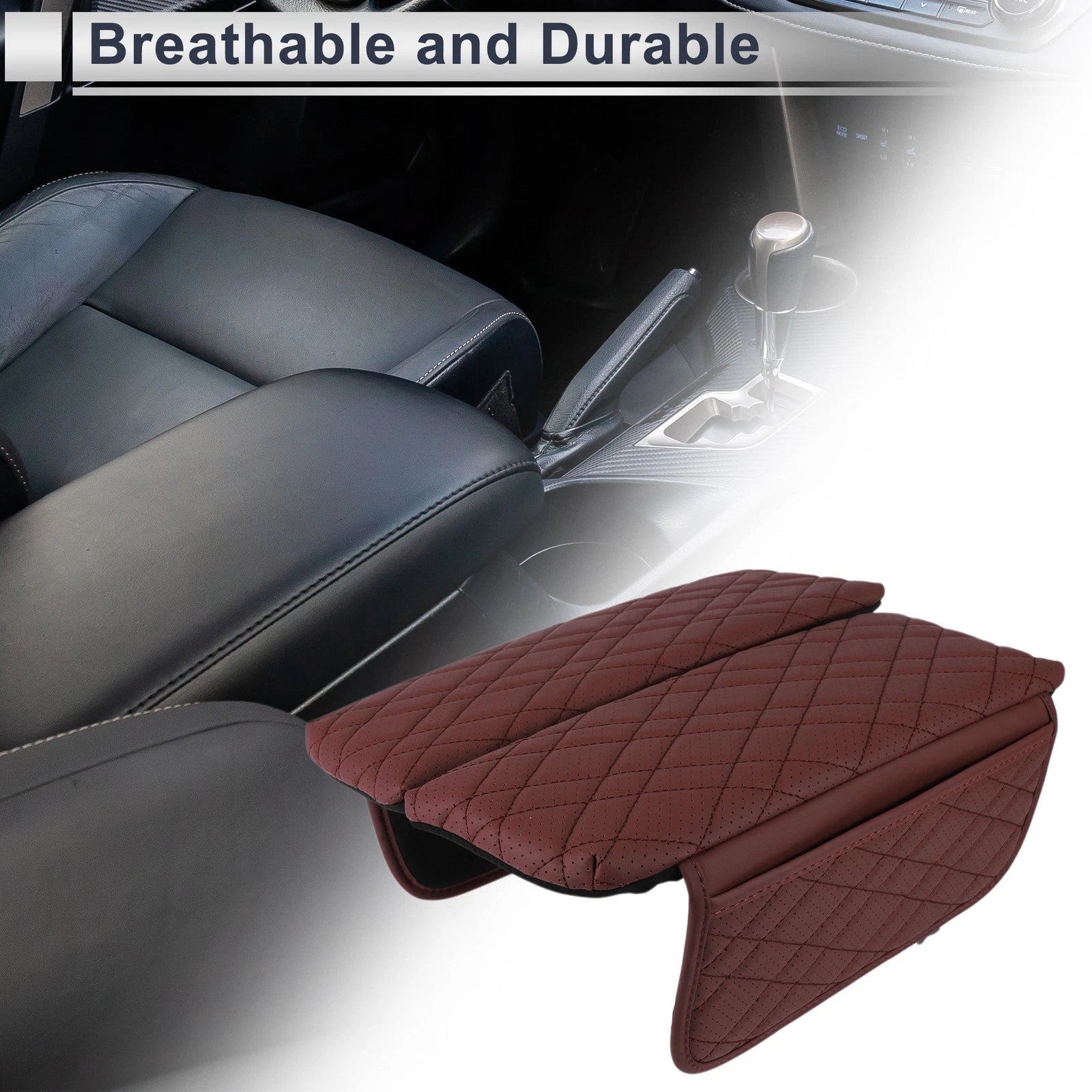 Center Console Cover with Storage Bag for BMW X7 (2019–2023) Red 1 Pair