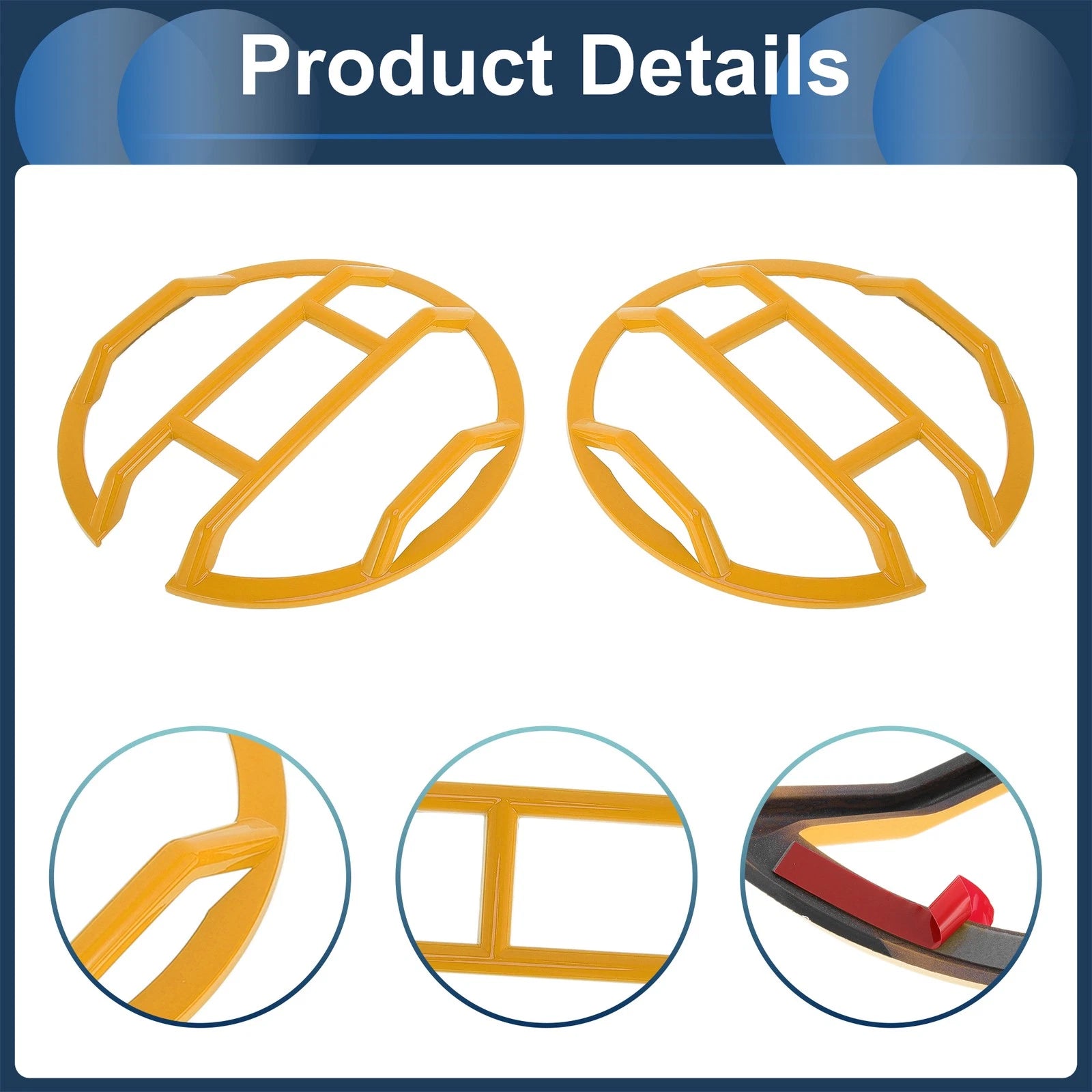 1 Pair Headlight Trim Bezel for Ford Bronco (ABS)