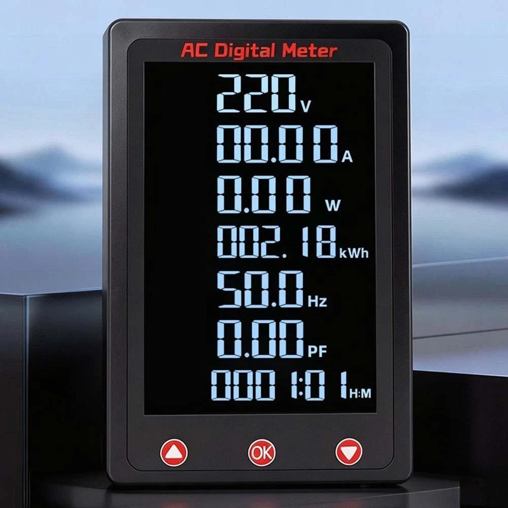 AC Digital Display Meter 80-260V 100A Voltage Current Power Monitor