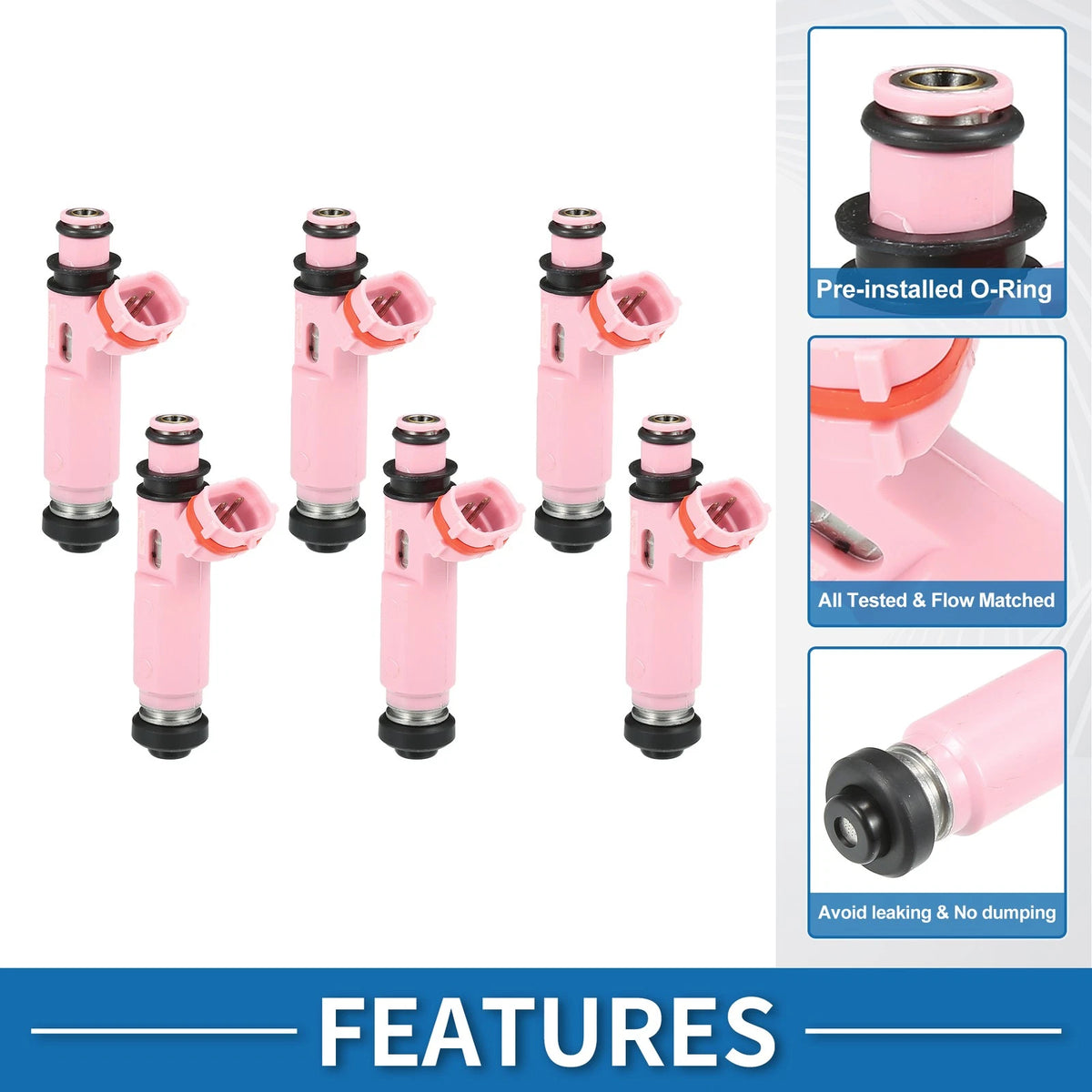 Fuel Injector Replacement for Toyota Highlander Hybrid (2006–2010) 3.3L 6 Pcs