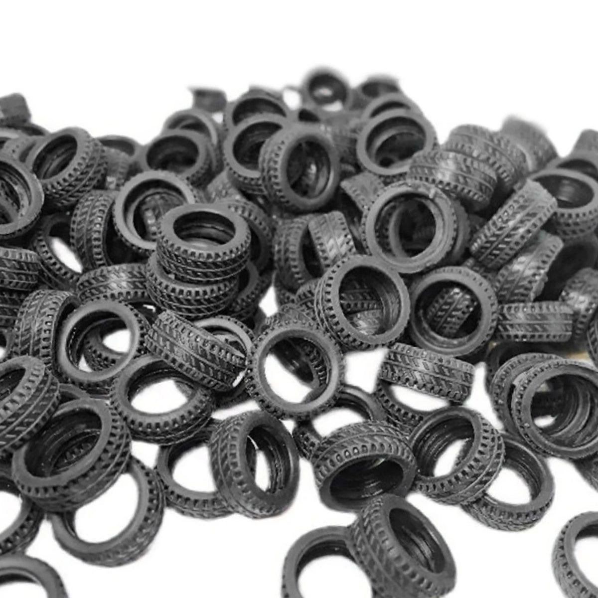 50PCS 1/32 Model Tires for Car Models (Scene Accessories)